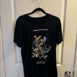Tears For Fears Tipping Point World Tour 2022 Black Graphic T-Shirt